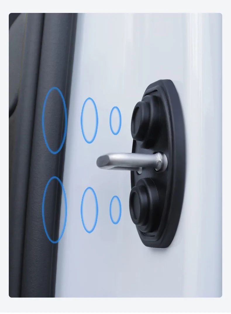 Upgrade Car Door Closing Shockproof Silicone Cushion Mute Shock Absorber Protective Covers Car Door Latch Accessories