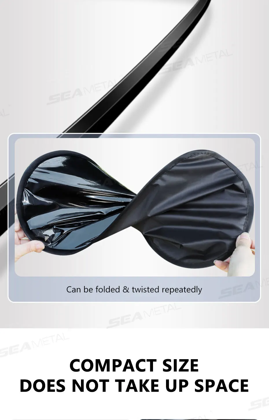SEAMETAL Electrostatic Sun Visor for Car Side Window 4-Layer Sun Shade Curtains Anti-Glare UV-Blocker Auto Sun Protection Cover