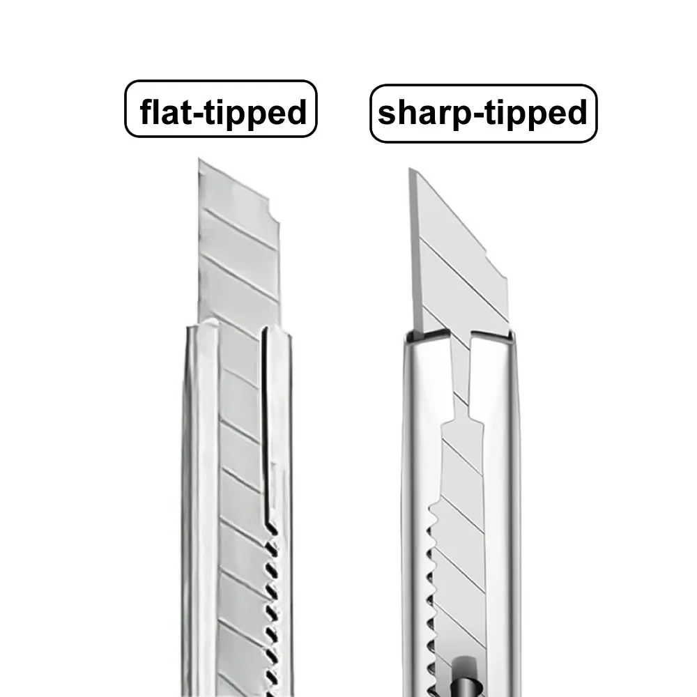 1/5/10Pcs Utility Knife Stainless Steel Paper Cut Box Cutter Tools Kit Non-Slip Blades Unboxing Knife Handicraft Carving Tools