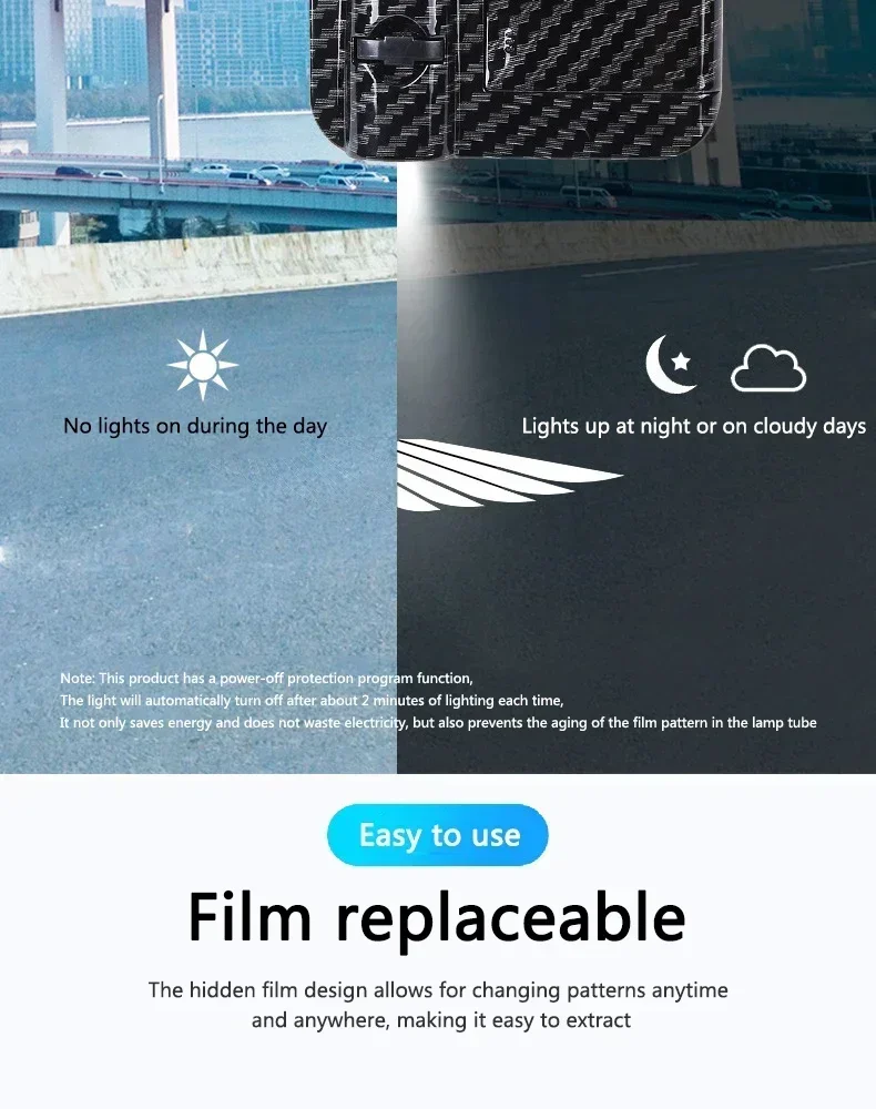 Wireless HD Laser Car Door Projector - 2/4pcs, Auto Accessory, No Wiring Required, Battery-Powered, for Easy Night Entry