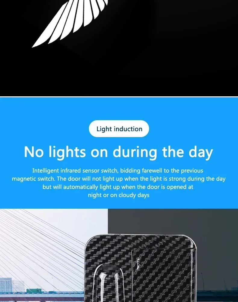 Wireless HD Laser Car Door Projector - 2/4pcs, Auto Accessory, No Wiring Required, Battery-Powered, for Easy Night Entry