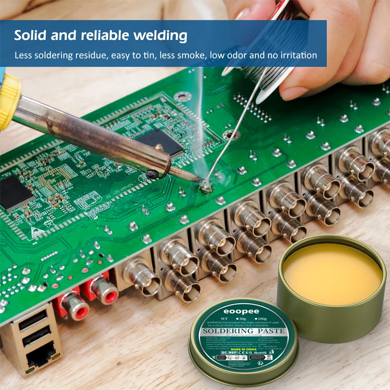 Solder Paste Rosin Flux 10g/30g/100g Lead-free Welding Flux Iron Repair Welding Paste Soldering Tin Soldering Oil Soldering Flux