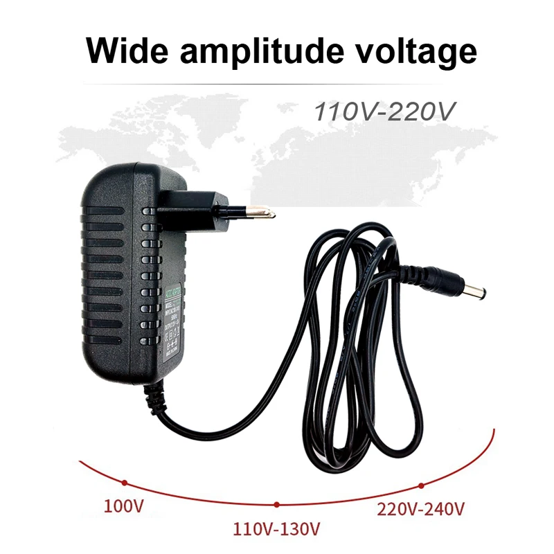 2pcs Power Adapter AC 100-240V Input DC 12V 2A Output Supply Charger Universal Adapter Converter Plug for Camera DVR Router LED