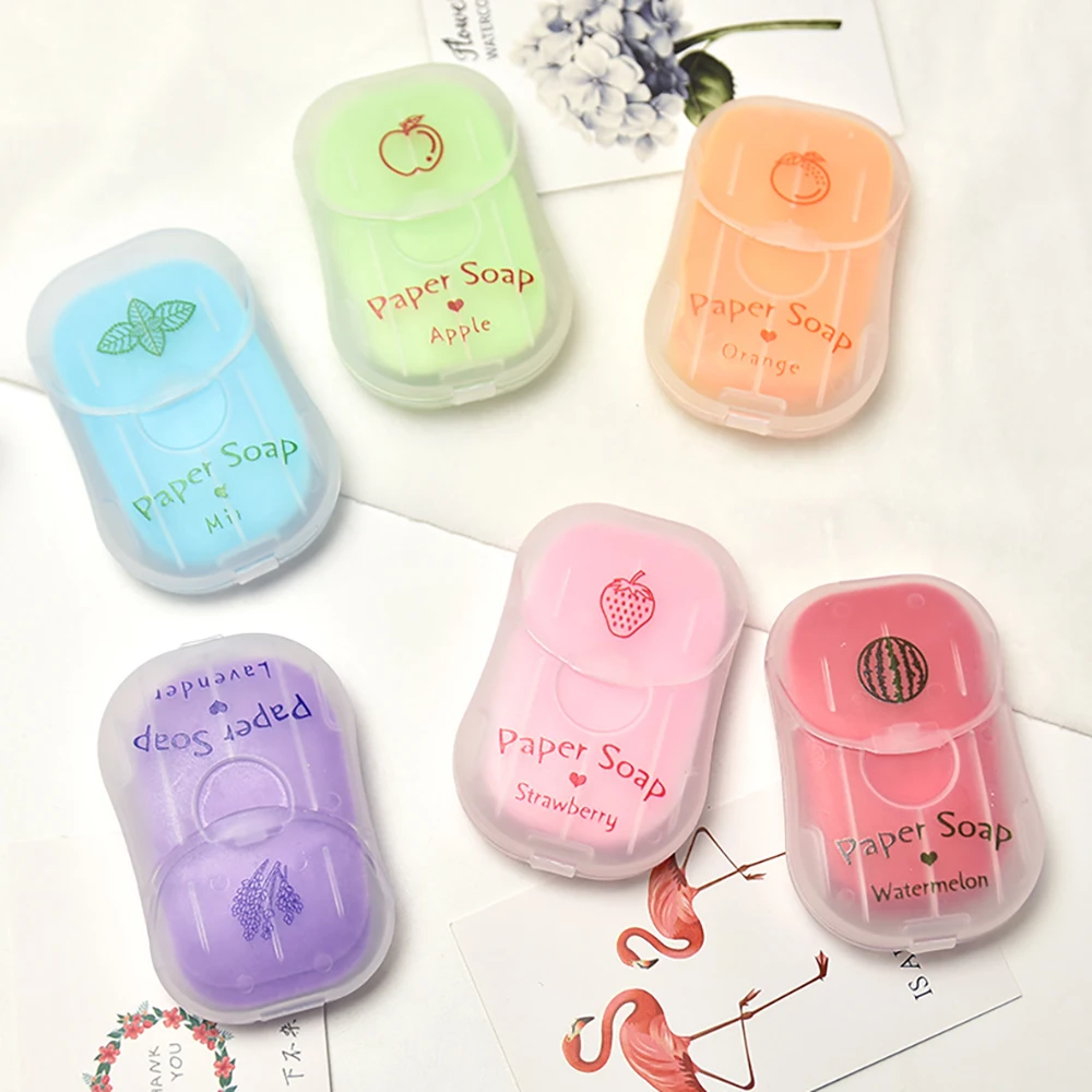 Portable Hand Soap Sheets for Travel | Dissolving Cleanser Wipes | Alcohol-Free | On-the-Go 50 Sheets/Box