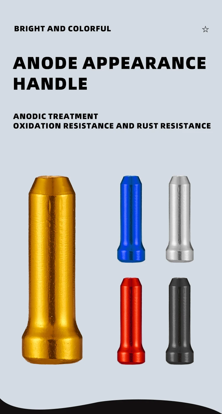 VXM Bicycle Line Pipe Tail End Brake Wire Cap Cycling Aluminium Shift Wire End Caps Tips Crimp Colored Line Cap Bike Accessories