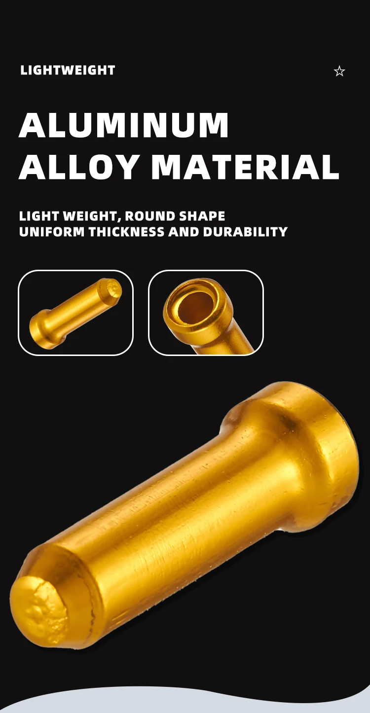 VXM Bicycle Line Pipe Tail End Brake Wire Cap Cycling Aluminium Shift Wire End Caps Tips Crimp Colored Line Cap Bike Accessories