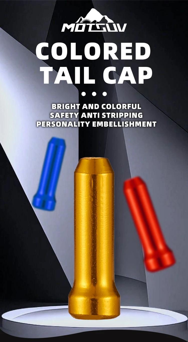 VXM Bicycle Line Pipe Tail End Brake Wire Cap Cycling Aluminium Shift Wire End Caps Tips Crimp Colored Line Cap Bike Accessories