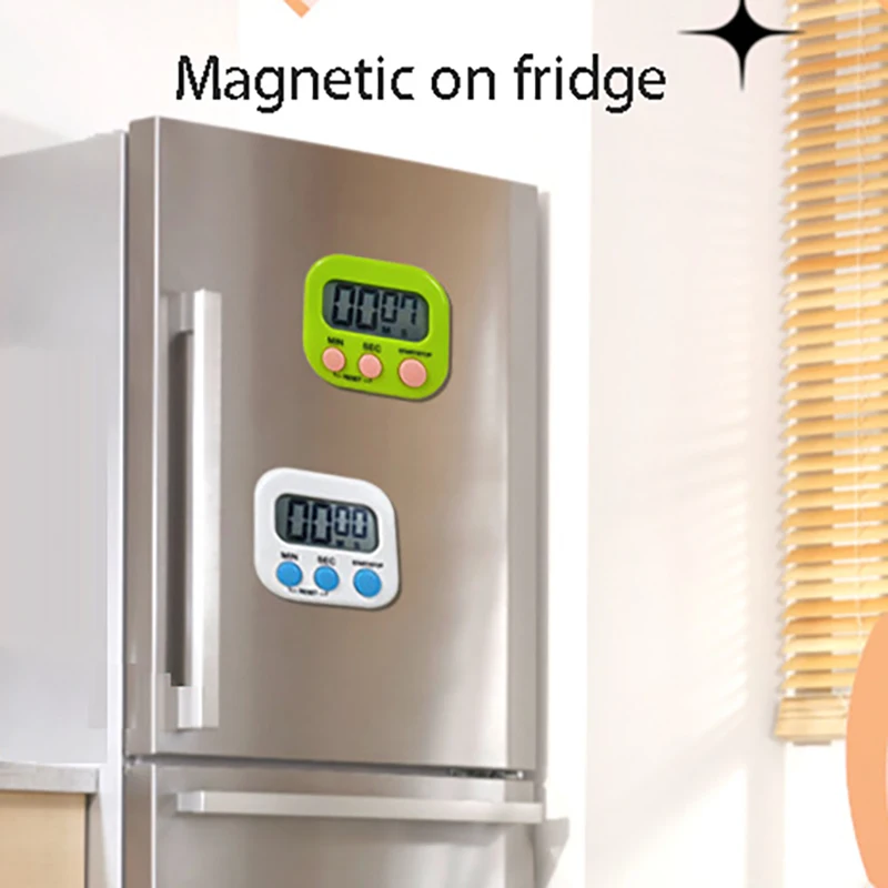 Digital Kitchen Timer for 99 Minutes Cooking Countdown with Magnetic Tool Timing Cook Friendly Alarm Clock Counter with Stand