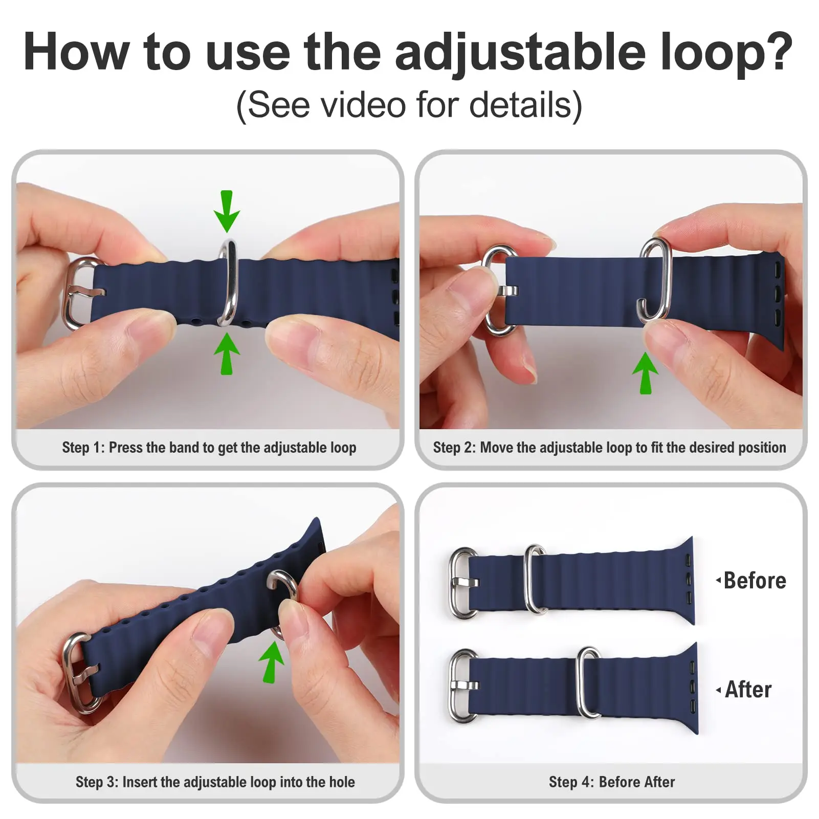 Ocean Strap for Apple Watch Ultra 4 3 2 Band 49mm 44mm 40mm 45mm 42 46mm Silicone Correa Bracelet iWatch Series SE 8 9 10 11 12
