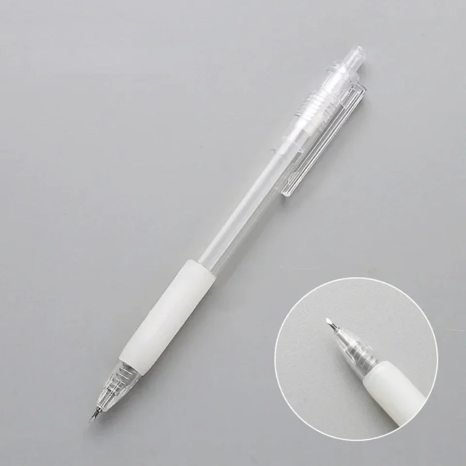 6/1pcs Wrapping Cutting Utility Pen Knife Retractable Press Hand Account Pen Knife Creative Art Paper Cutting Tool for Student