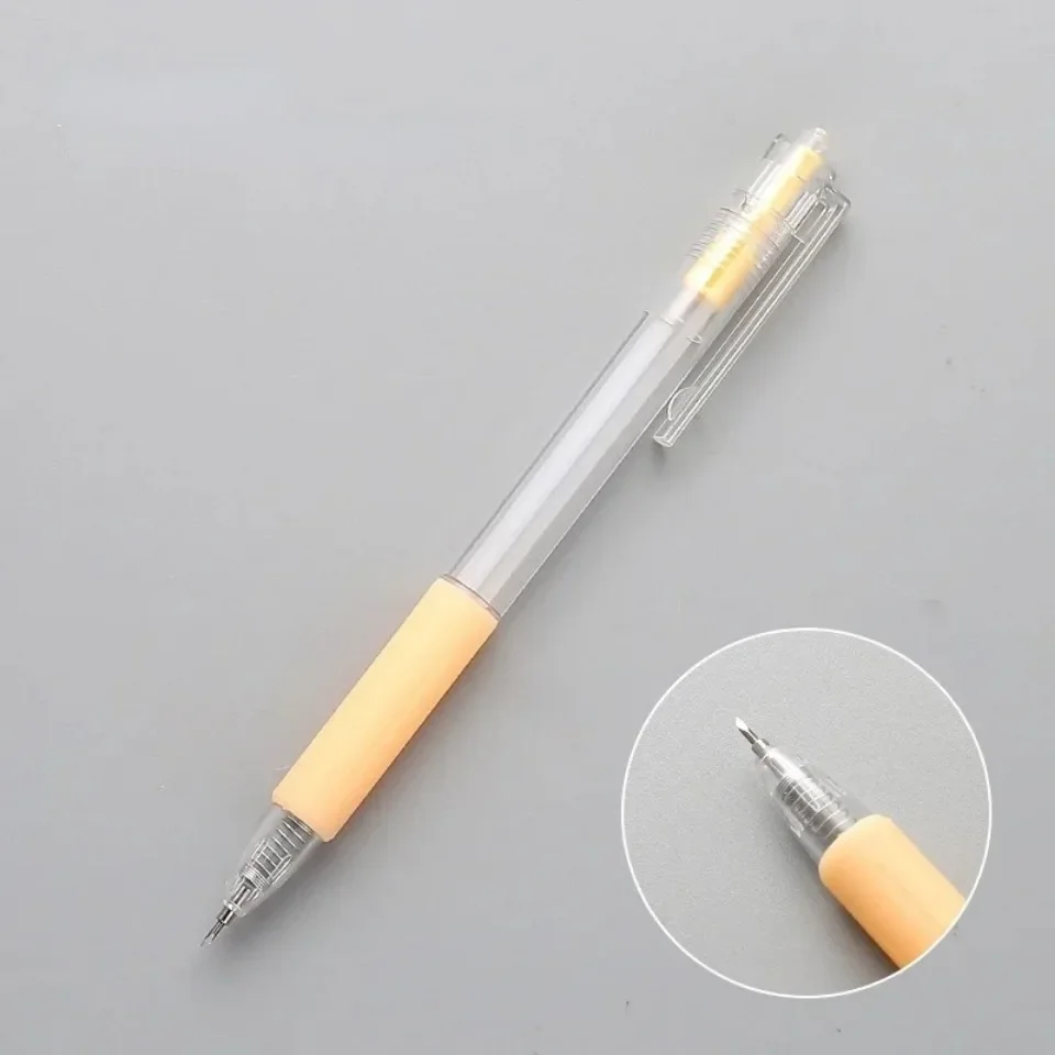 6/1pcs Wrapping Cutting Utility Pen Knife Retractable Press Hand Account Pen Knife Creative Art Paper Cutting Tool for Student