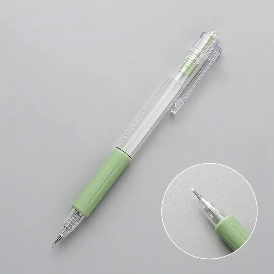 6/1pcs Wrapping Cutting Utility Pen Knife Retractable Press Hand Account Pen Knife Creative Art Paper Cutting Tool for Student