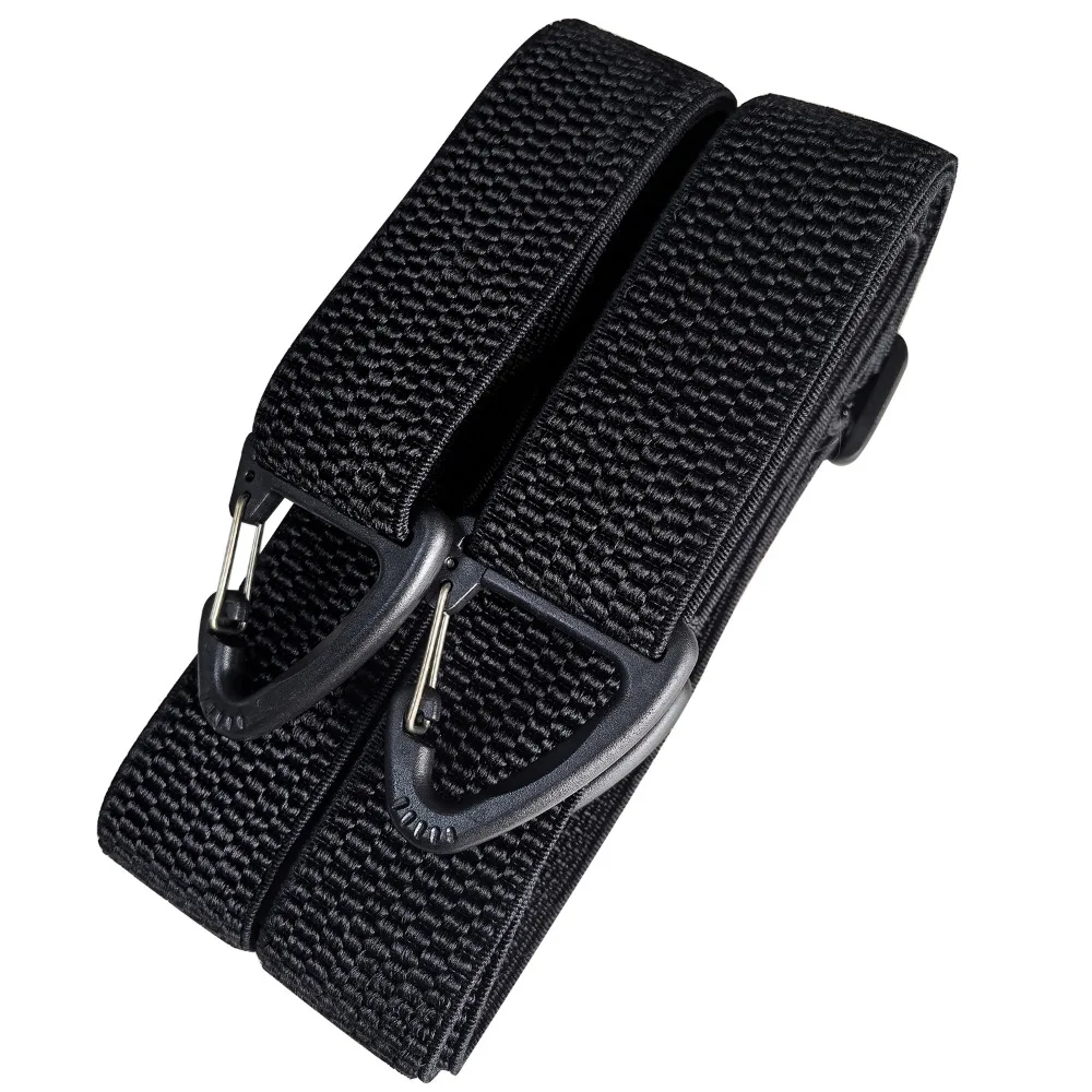 Heavy Duty Suspenders for Men Work Biker Outdoor 3.8cm Wide X-Back with 4 Snap Hook Adjustable Elastic Trouser Braces Strap Belt