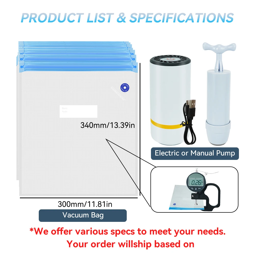 3D Printer Filament Storage Bag PLA ABS PETG Vacuum Bag Dryer Safekeep Humidity Resistant Sealing Bags Keep Filament Dry Sealed