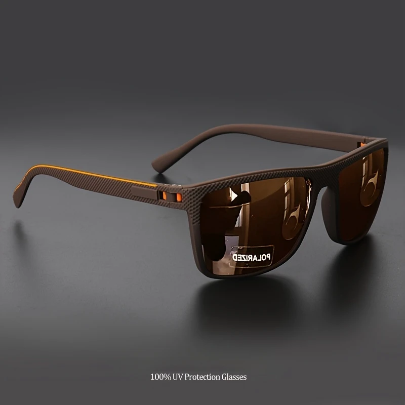 2025 New Square Frame Polarized Sunglasses High-Quality Spring Hinges Multicolor Coated Lenses for Vacation Driving Fishing UV P