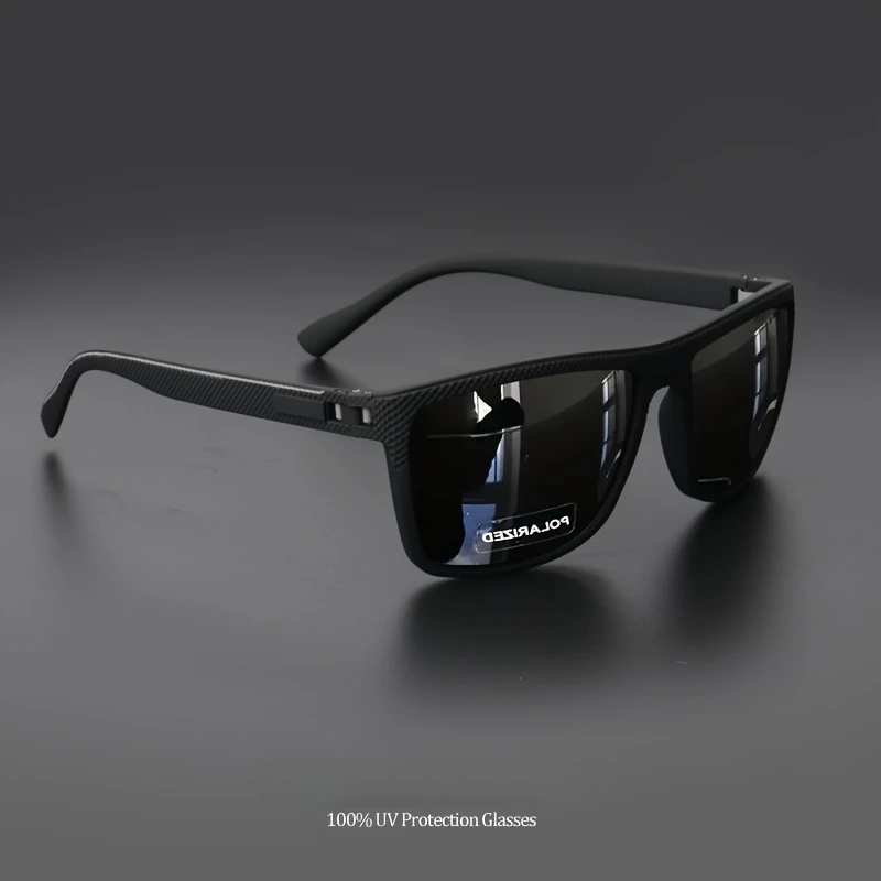 2025 New Square Frame Polarized Sunglasses High-Quality Spring Hinges Multicolor Coated Lenses for Vacation Driving Fishing UV P