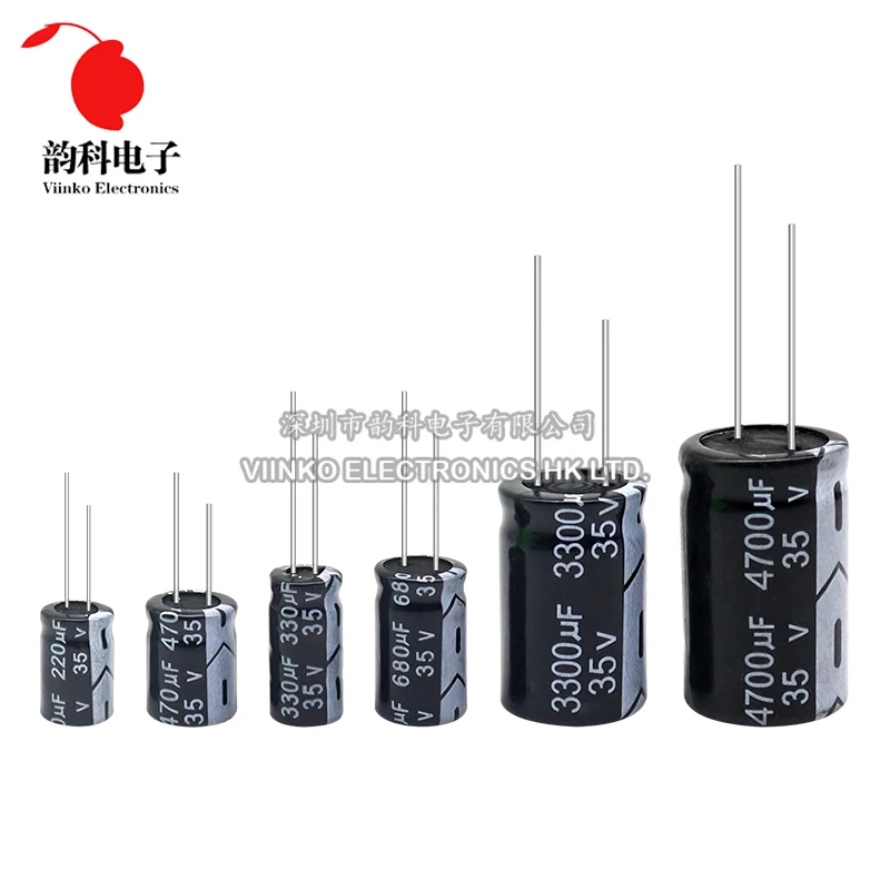 Aluminum Electrolytic Capacitor 10V 16V 25V 35V 50V 400V 450V 470UF 100UF 220UF 330UF 470UF 680UF 1000UF 47UF 10UF 22UF 0.47UF