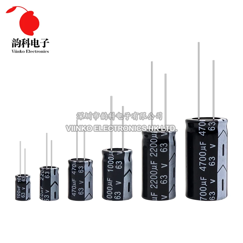 Aluminum Electrolytic Capacitor 10V 16V 25V 35V 50V 400V 450V 470UF 100UF 220UF 330UF 470UF 680UF 1000UF 47UF 10UF 22UF 0.47UF