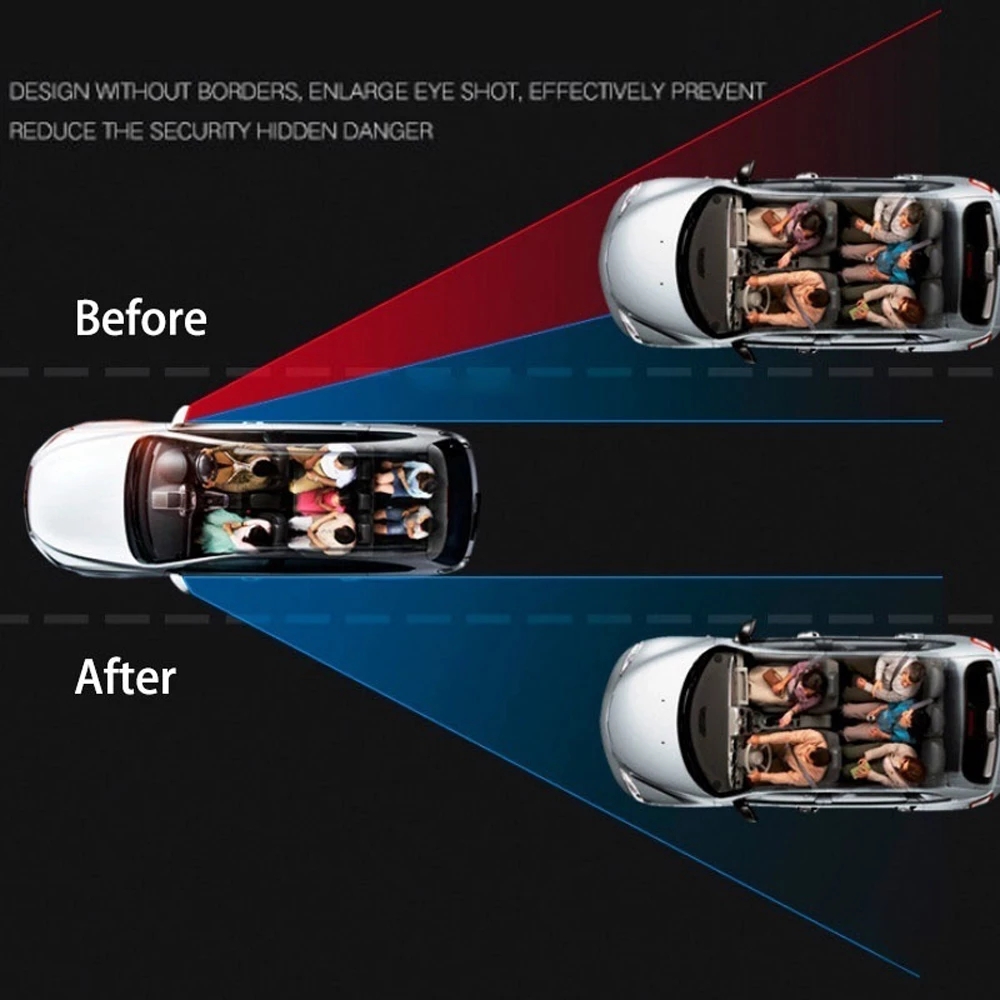 2Pcs 360 Degree Adjustable Blind Spot Mirror Car Auxiliary Rearview Convex Mirror Round Frame Wide Angle Mirrors for Car Reverse