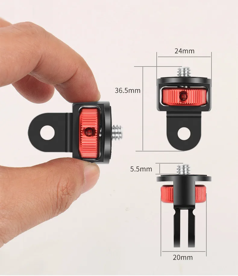1/4 Inch Screw Tripod Adapter 360 Rotating Mount Holder For Go Pro 13 12 11 10 9 Insta 360 X5 X4 DJI OSMO 360 Camera Accessories
