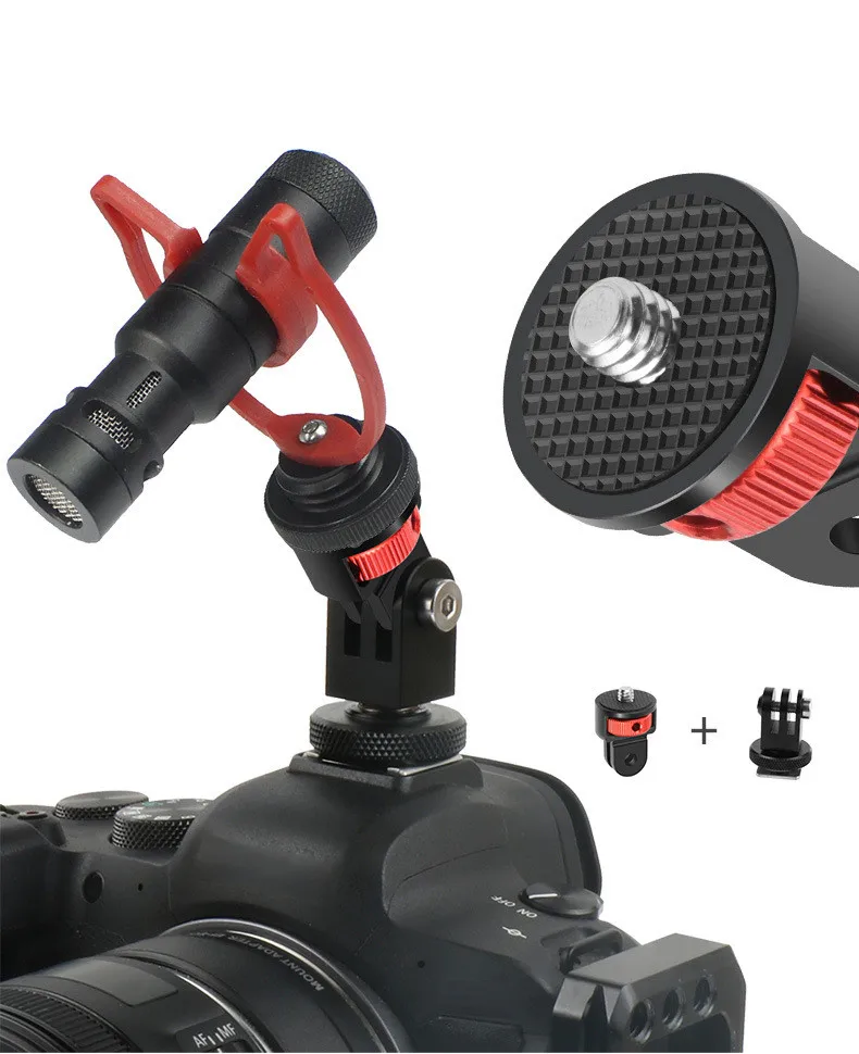 1/4 Inch Screw Tripod Adapter 360 Rotating Mount Holder For Go Pro 13 12 11 10 9 Insta 360 X5 X4 DJI OSMO 360 Camera Accessories