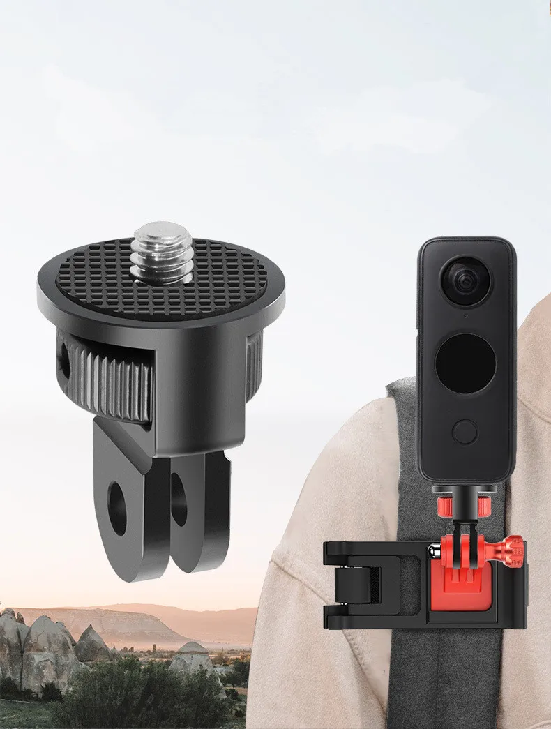 1/4 Inch Screw Tripod Adapter 360 Rotating Mount Holder For Go Pro 13 12 11 10 9 Insta 360 X5 X4 DJI OSMO 360 Camera Accessories