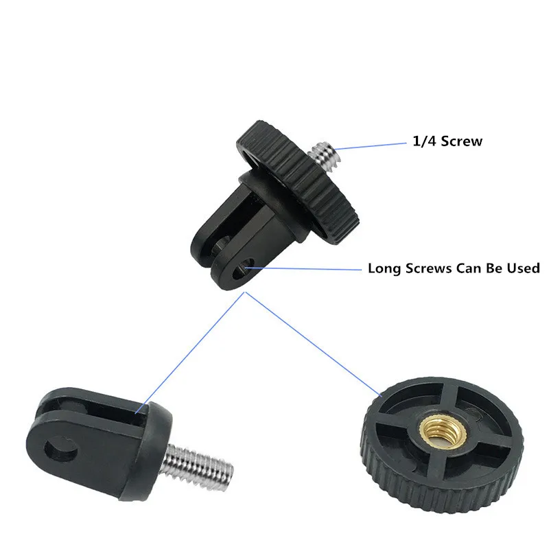 1/4 Inch Screw Tripod Adapter 360 Rotating Mount Holder For Go Pro 13 12 11 10 9 Insta 360 X5 X4 DJI OSMO 360 Camera Accessories