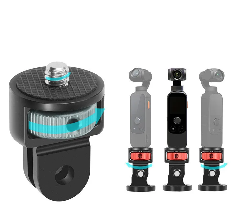 1/4 Inch Screw Tripod Adapter 360 Rotating Mount Holder For Go Pro 13 12 11 10 9 Insta 360 X5 X4 DJI OSMO 360 Camera Accessories