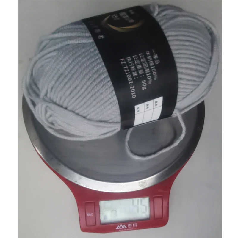 40-50g/Set 4ply Milk Cotton(80%) Knitting Yarn Needlework Dyed Lanas For Crochet Craft Sweater Hat Dolls At Low Price