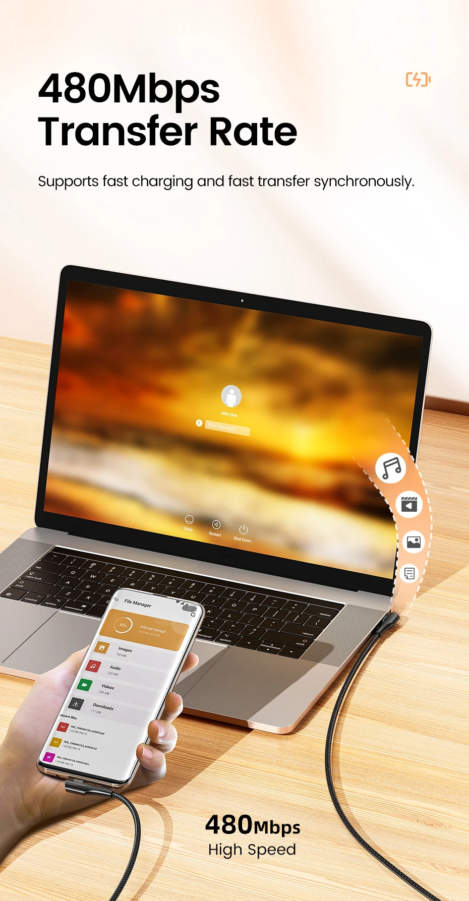 Toocki PD 60W 100W USB Type C Cable 90 Degree Dual Elbow Data Cord For iPhone 15 Xiaomi Samsung S23 Realme 5A Fast Charging Wire