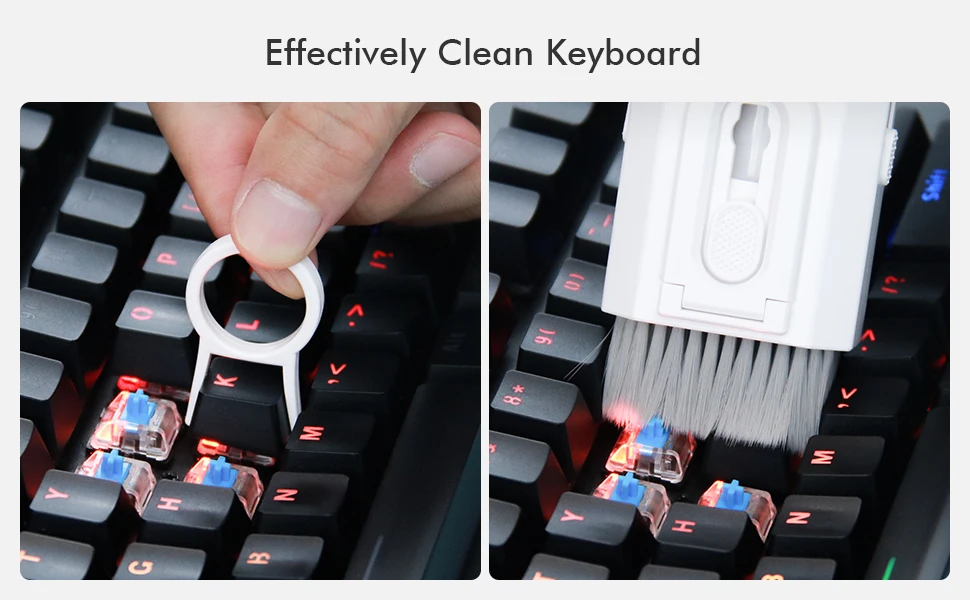 8 in 1 Cleaning Kit Computer Keyboard Cleaner Brush Earphones Cleaning Pen For Headset IPad Phone Cleaning Tools Keycap Puller