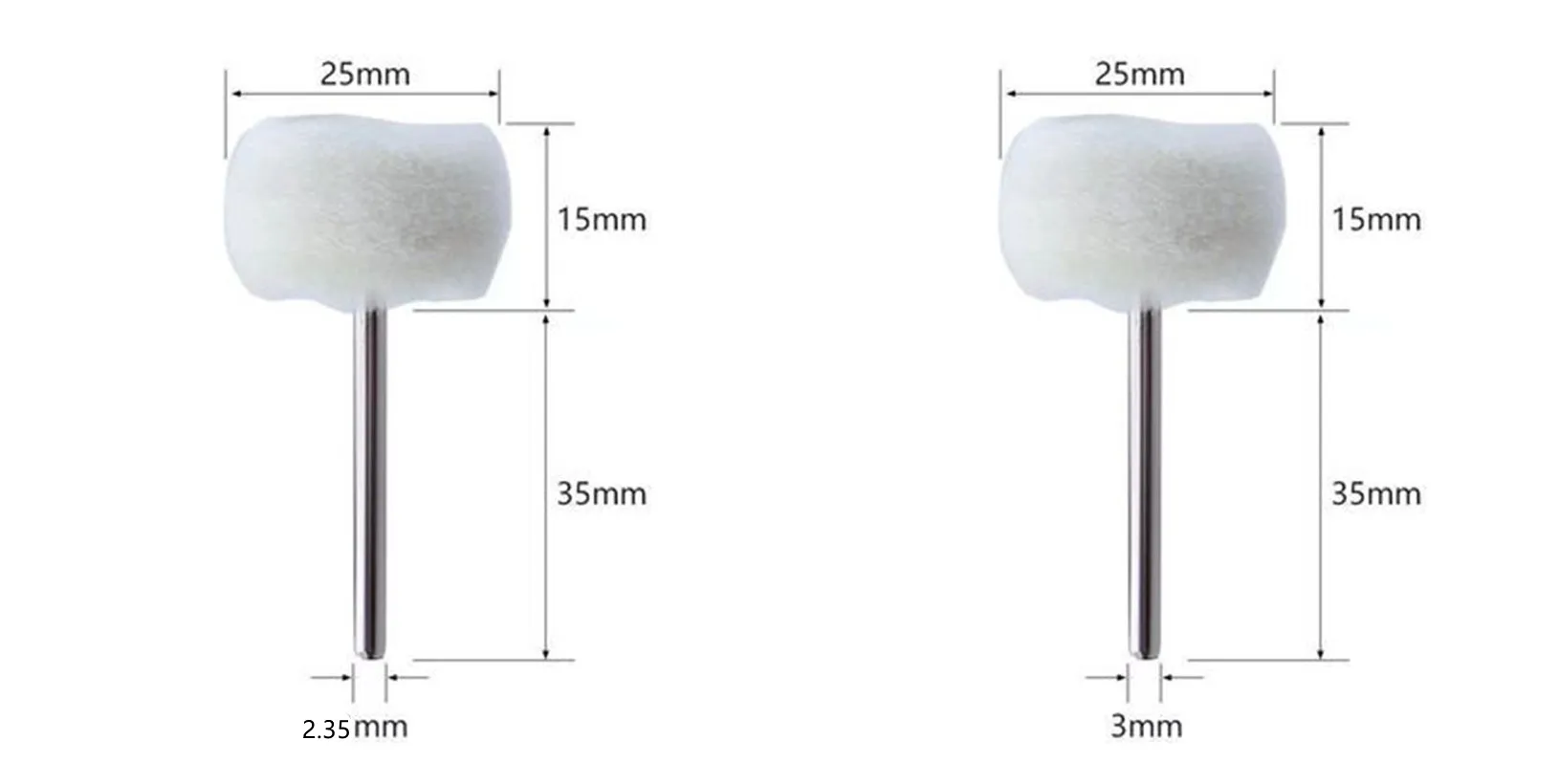 10Pcs Mini grinding sanding head abrasive disc felt 3mm Shank buffing wheels metal Polish Brush Drill Rotary Tool Accessories