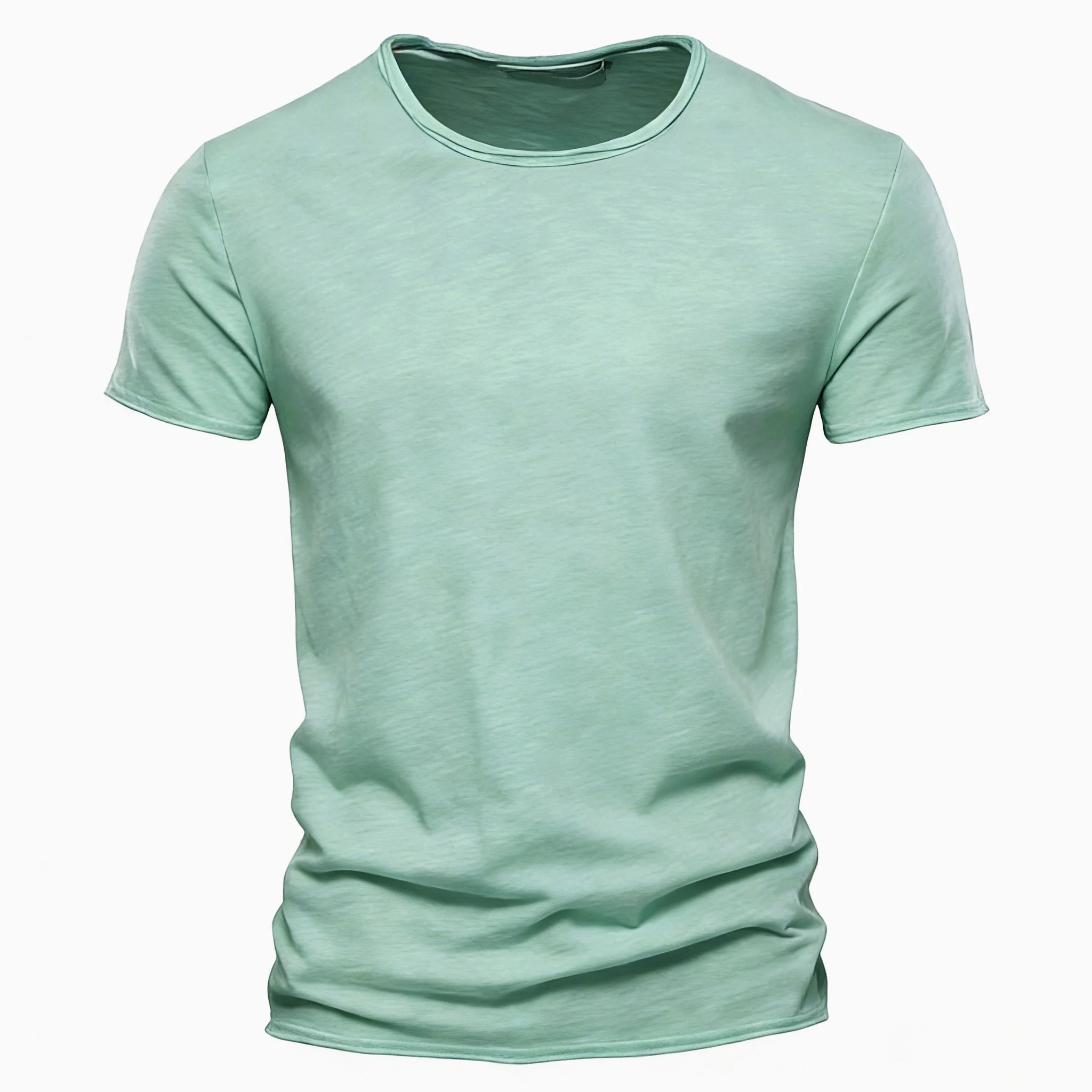 100% Cotton Men T-shirt Casual Soft Fitness Summer Thin T-shirts Men's Home Clothes O-Neck Short Sleeve Soild T Shirt for Men