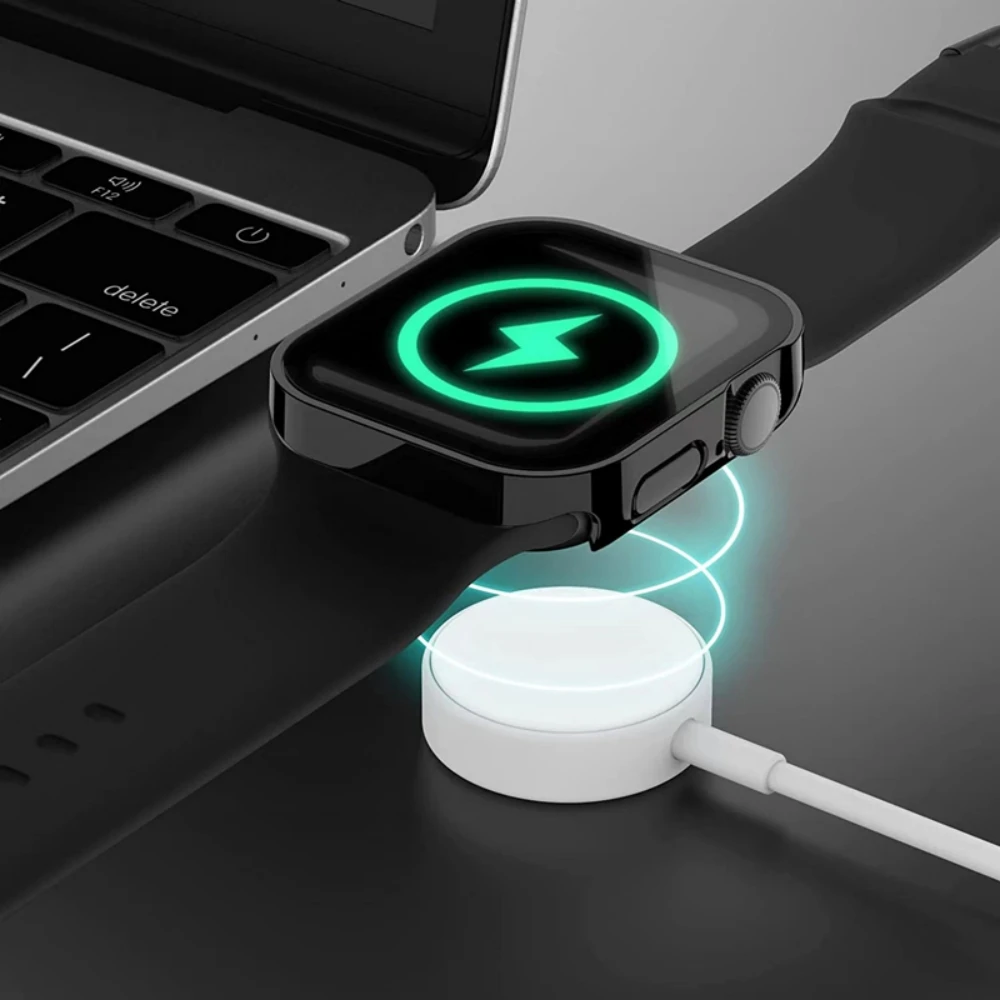Glass+Case for Apple Watch 42 46mm 45mm 41 49 44mm 40 Mm Straight Edge Screen Protector Cover Case iWatch SE 6 7 8 9 10 11 Ultra