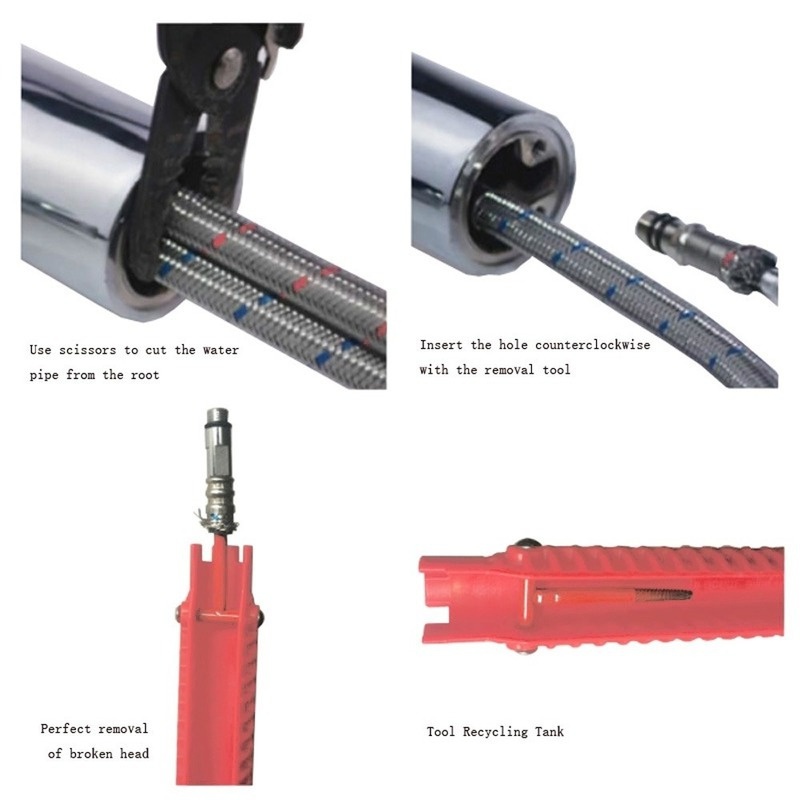 Multi-Functional Sanitary Wrench Pelvic Floor Leading Sleeve Disassembly Faucet Pipe Sink Sanitary Only Installation Tool