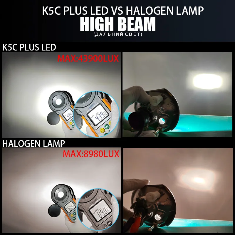 DAWNKNIGHT K5C PLUS 140W H7 Canbus Led Bulbs 4300K LED H4 H11 HB3 9005 HB4 9006 K6C Led Double Copper Tube Fog Light 12V 2PCS