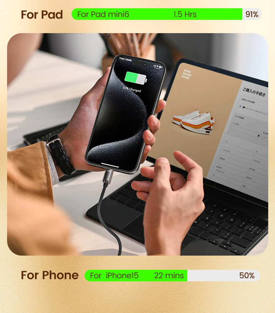 Toocki PD100W Fast Charging Cable USB C To C For iPhone 15 Type C To Type C Wire Phone Charger For Samsung Xiaomi Hoco Data Cord