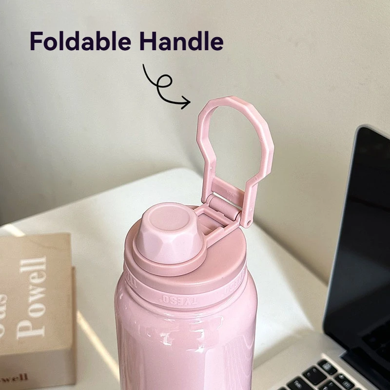 TYESO Thermos Bottle Car Insulated Flask Water Tumbler for Outdoor Sports Travel Vacuum Flasks Stainless Steel Thermal Cup