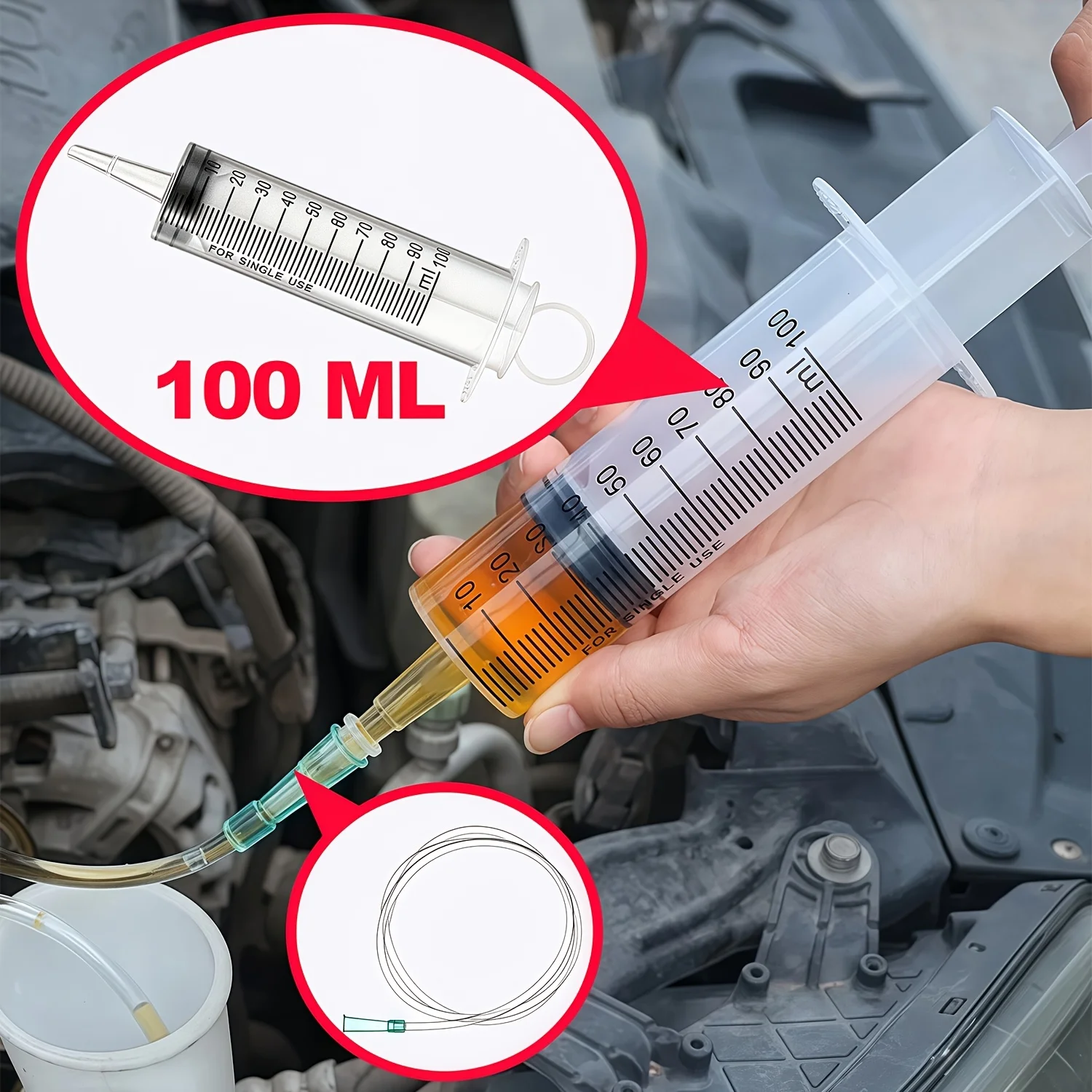 1 set of car water suction/injection tool with syringe
