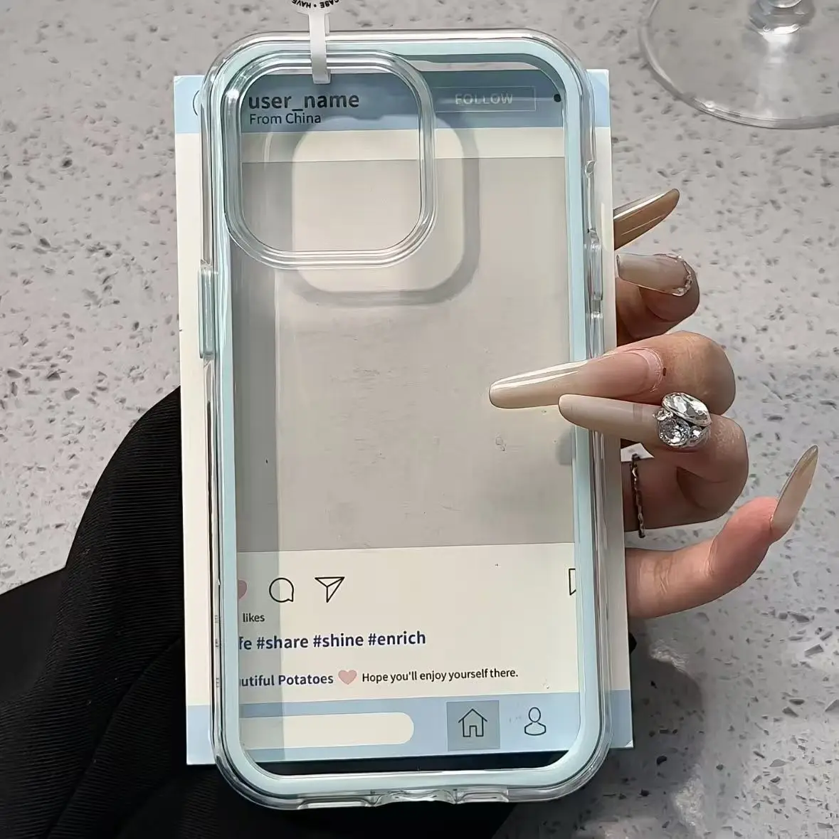 Luxury Candy Color Frame Clear Back Phone Case For iPhone 17 16 15 14 13 12 Pro Max 11 16PLUS 17 Acrylic Shockproof Bumper Cover