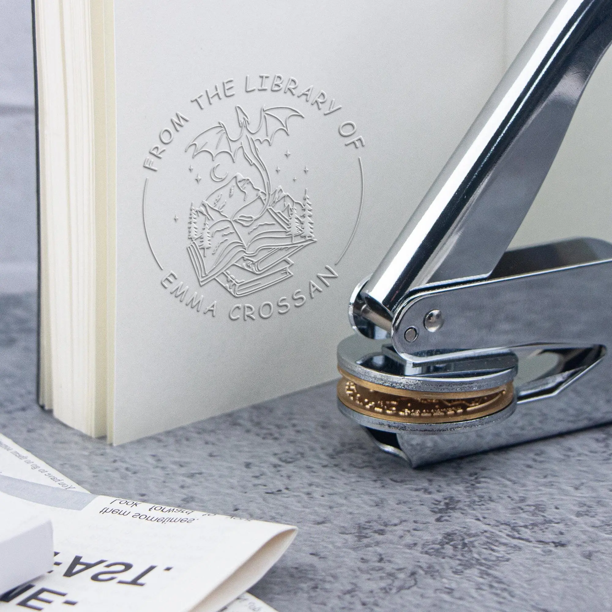 Embosser Stamp LOGO Customized Wedding Library Book Private Seals Customization Envelope Party Invitation Embossing Stamps DIY
