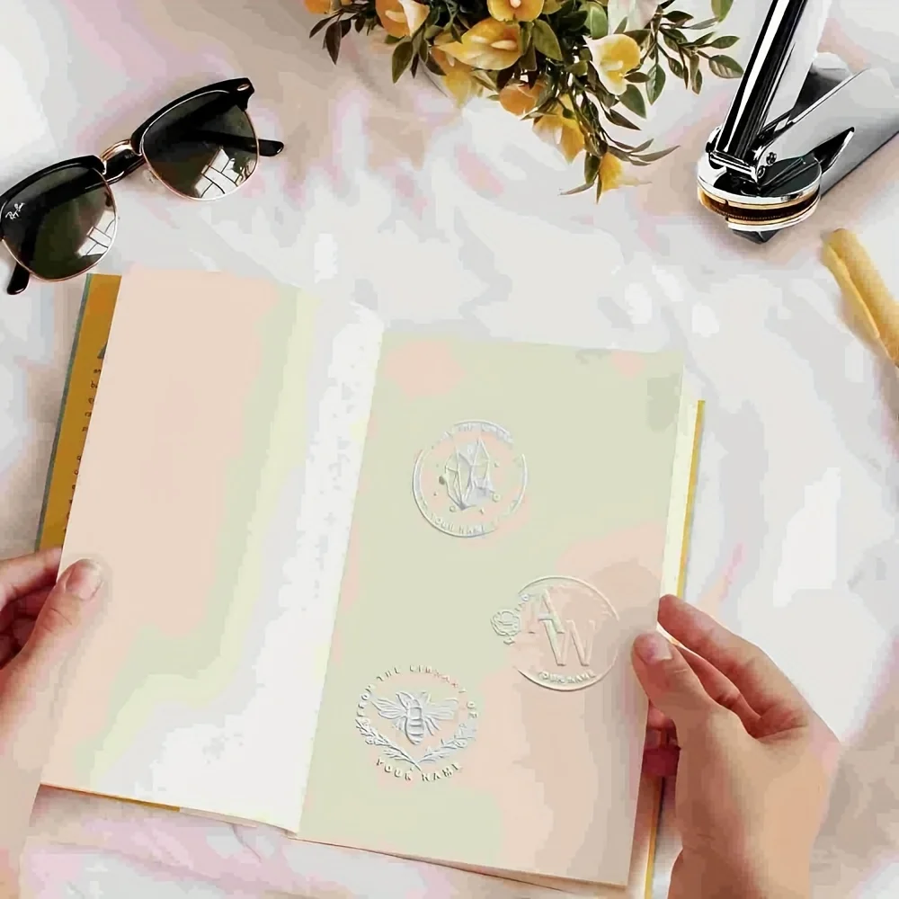 Embosser Stamp LOGO Customized Wedding Library Book Private Seals Customization Envelope Party Invitation Embossing Stamps DIY