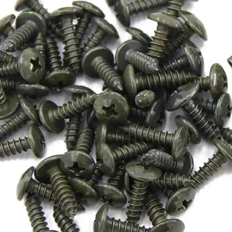 10/200pcs Car Metal Screw Clips Set U-Type Fastener Clip with Screw Anti-rust Fender Bumper Protection Buckle Iron Sheet Screw