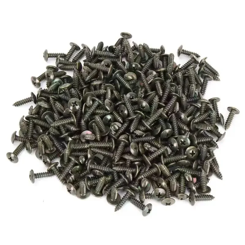10/200pcs Car Metal Screw Clips Set U-Type Fastener Clip with Screw Anti-rust Fender Bumper Protection Buckle Iron Sheet Screw