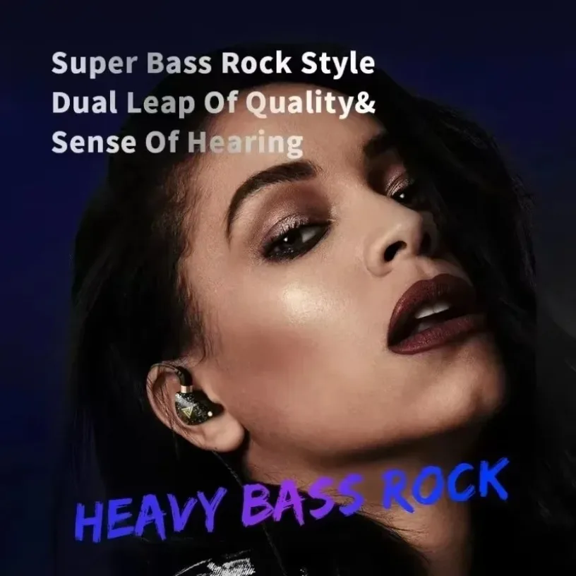 QKZ AK3 FiLe Wired Earphone with Microphone HiFi Music Monitor Bass Headphones Noise Cancelling Headset For Sport Gaming Earbuds
