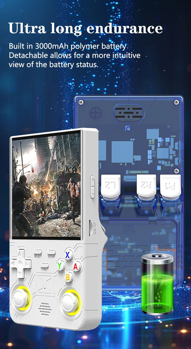 New R36 Ultra Retro Handheld Game Console 4.0-Inch Open-Source Linux System 128GB Portable Video Player Handheld Game Console