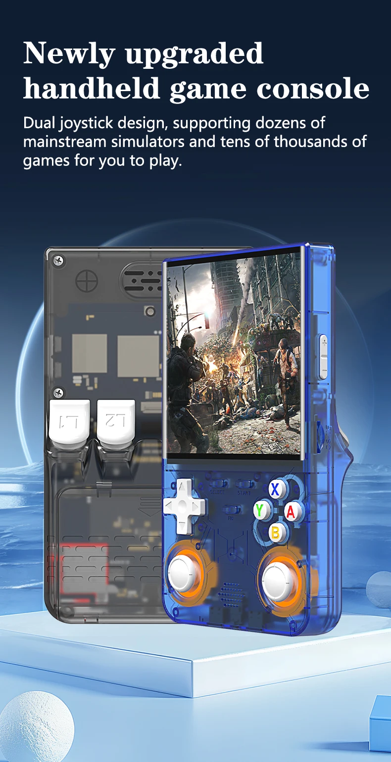 New R36 Ultra Retro Handheld Game Console 4.0-Inch Open-Source Linux System 128GB Portable Video Player Handheld Game Console