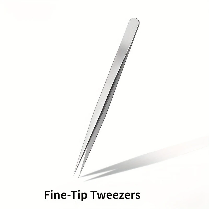 Stainless Steel Precision Pointed Tweezers, Beauty Makeup Eyebrow Pliers, Hair Removal , Accurate Pimple/Blackhead Extraction