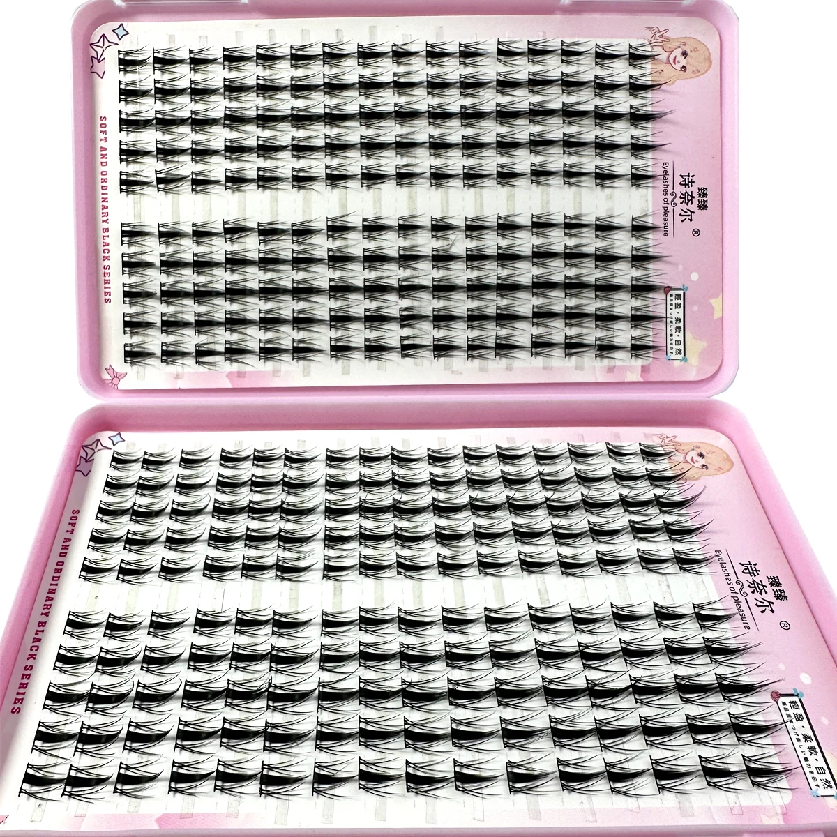 High-Capacity Individual Lashes 12/13/14mm Cluster Lashes Fluffy Natural Look DIY Eyelash Extension False Eyelashes Makeup