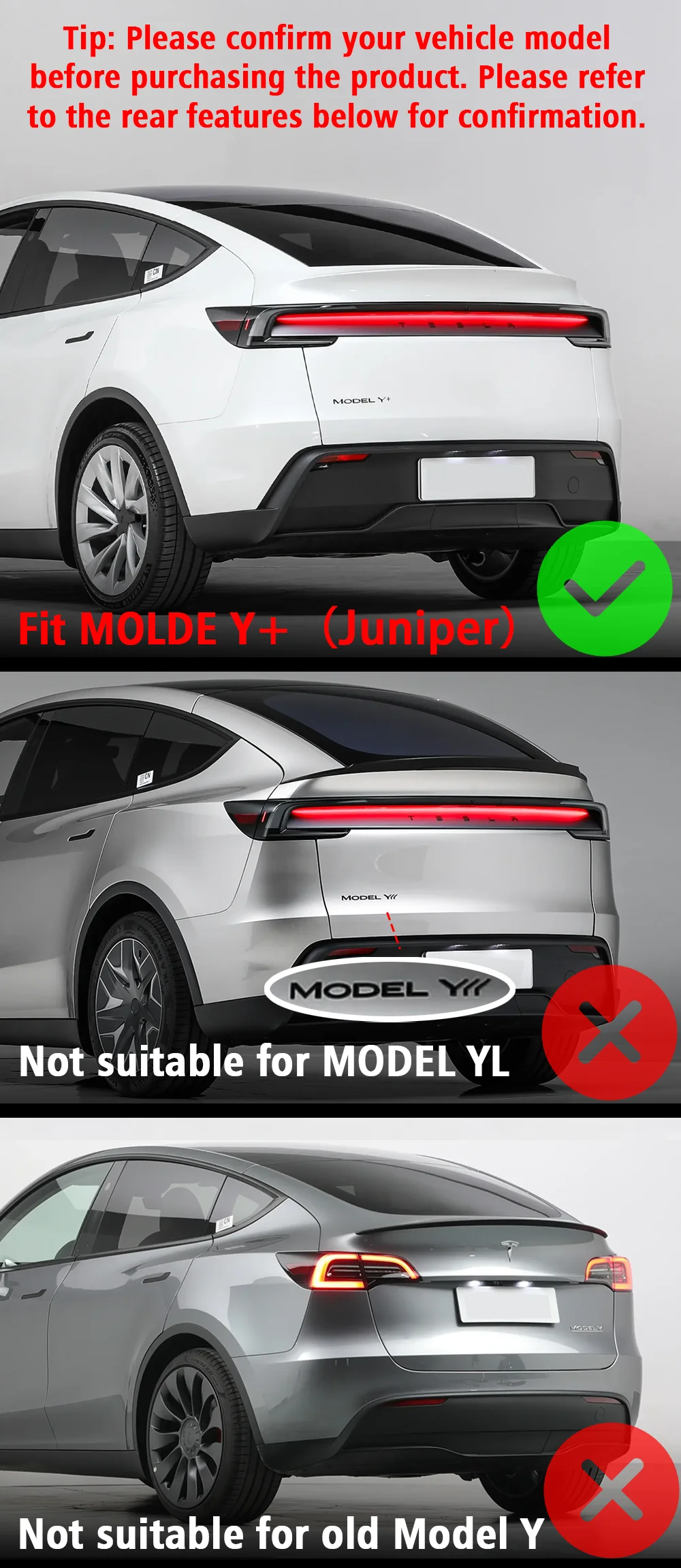 TEKSY 1/2/3/4/6/7/8pcs For Tesla New Model Y 2025 2026 Juniper ABS with Silicone Non-slip Mat Console & Armrest Storage Box